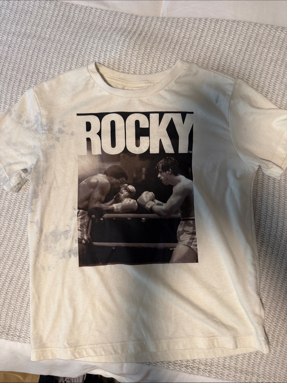 Rocky Short Sleeve Tee in Cream and Black - Rocky Brand